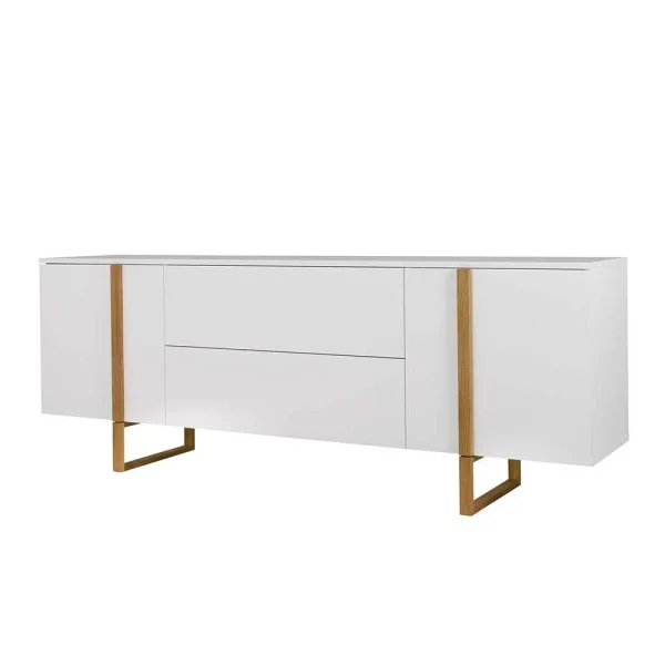 216x78x43 Skandi Sideboard Mit Bügelgestell Aus Holz – Toinun 1