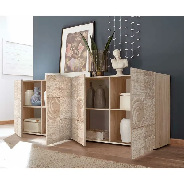 241 Cm Langes Sideboard In Eiche Sonoma Dekor – Bielvas 4