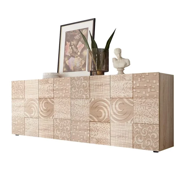 241 Cm Langes Sideboard In Eiche Sonoma Dekor – Bielvas 1