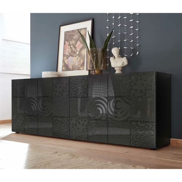 241x84x42 Hochglanz Sideboard In Anthrazit – Ipatal 3