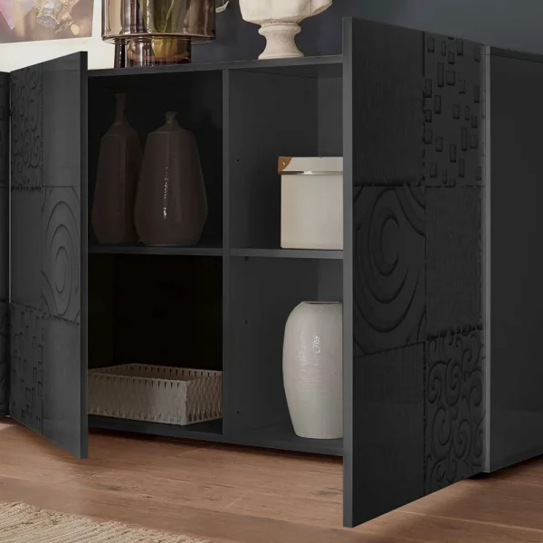 241x84x42 Hochglanz Sideboard In Anthrazit – Ipatal 5
