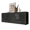 241x84x42 Hochglanz Sideboard In Anthrazit – Ipatal 22