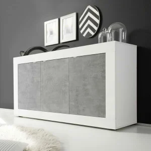 3-türiges Design-Sideboard In Beton Dekor – Narandu 10