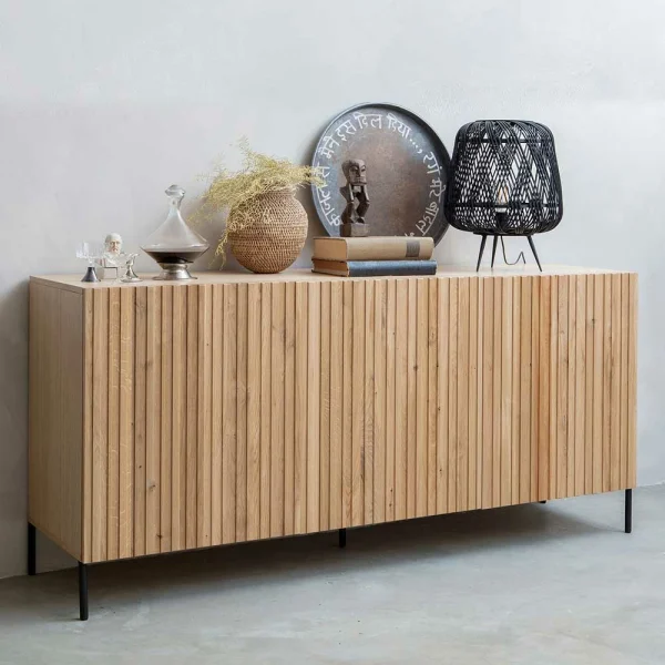3-türiges Designer Sideboard In Natur Eiche – Cegrada 3