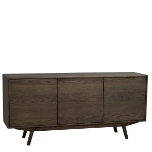 3-türiges Holz Sideboard In Dunkelbraun Eiche – Filmanu 10