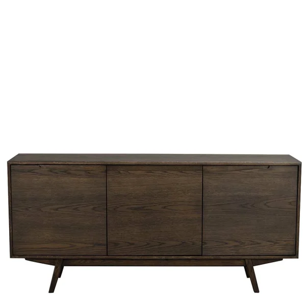 3-türiges Holz Sideboard In Dunkelbraun Eiche – Filmanu 4