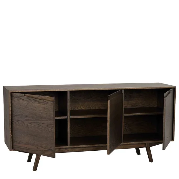 3-türiges Holz Sideboard In Dunkelbraun Eiche – Filmanu 5