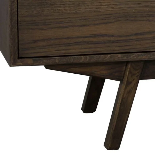 3-türiges Holz Sideboard In Dunkelbraun Eiche – Filmanu 7