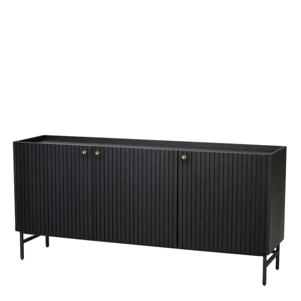 3-türiges Sideboard In Schwarz – Hemorian 1