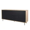 3-türiges Sideboard Mit 4 Schubladen Chicron In Schwarz 22