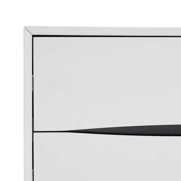 6 Schubladen Kommode In Weiß Mit Schwarz – Vasdov 7
