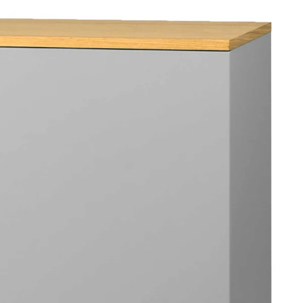Breite Kombikommode In Grau & Eiche Revanio 2-türig 6