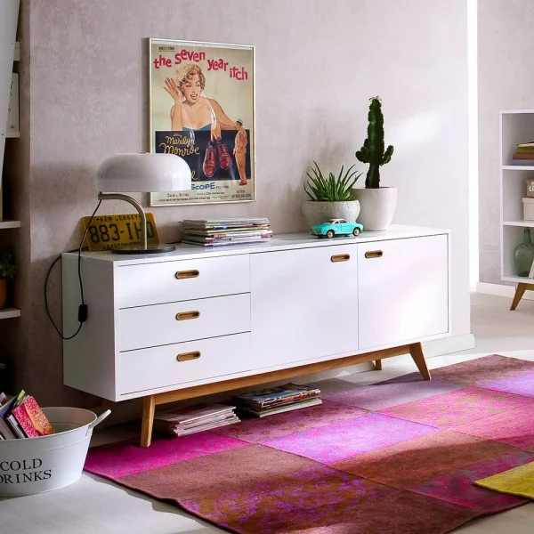 Design Anrichte Udessa In Weiß Eiche 1