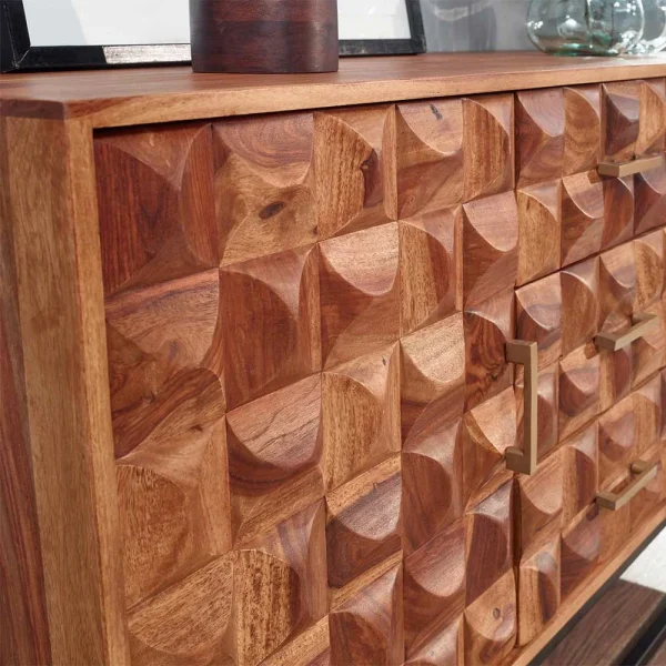 Design Holz Sideboard Mit Bügelgestell – Rusty 6