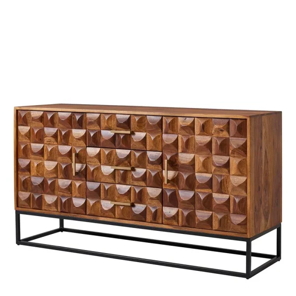 Design Holz Sideboard Mit Bügelgestell – Rusty 1