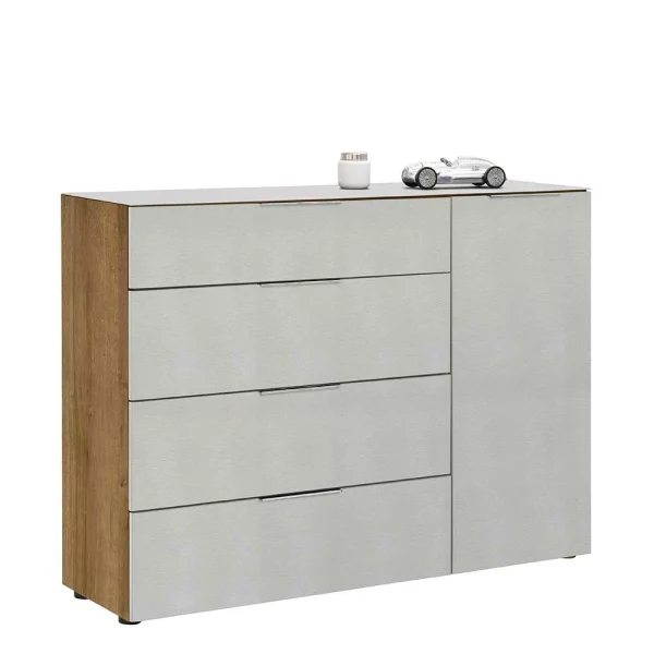 Design Kombi-Kommode In Beigegrau Glas – Settas 3