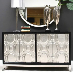 Design Kommode In Silber & Schwarz – Viddalba 10
