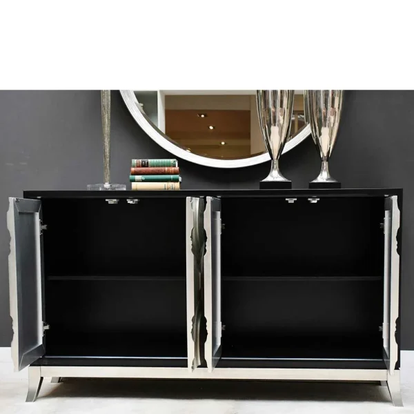 Design Kommode In Silber & Schwarz – Viddalba 6