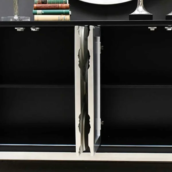 Design Kommode In Silber & Schwarz – Viddalba 7