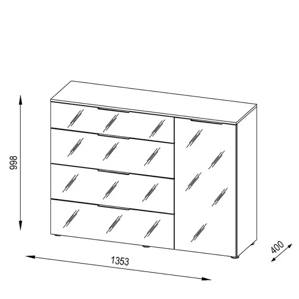 Design-Kommode Mit Drehtür Und Schubladen – Reanna 6