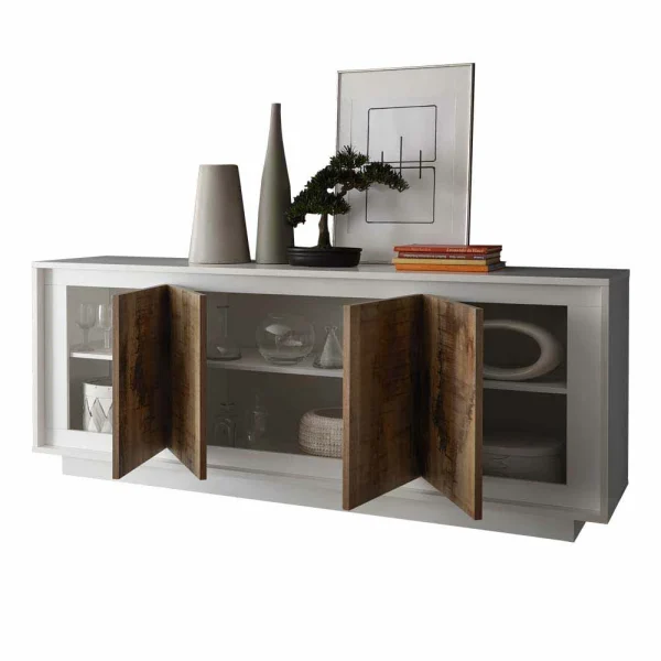 Design Sideboard In Birnbaum Holzoptik & Weiß – Gentur 4