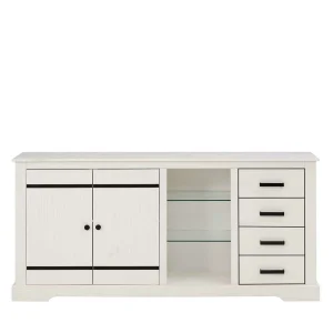 Design Sideboard In Weiß Mit Schwarz – Manduza 12