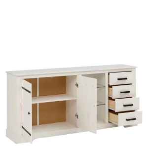 Design Sideboard In Weiß Mit Schwarz – Manduza 14