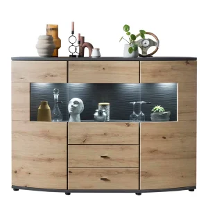Design Sideboard Mit Glaseinsatz – Lyneka 14