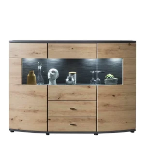 Design Sideboard Mit Glaseinsatz – Lyneka 16