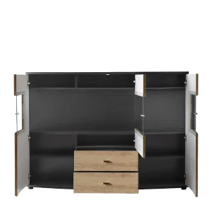 Design Sideboard Mit Glaseinsatz – Lyneka 18