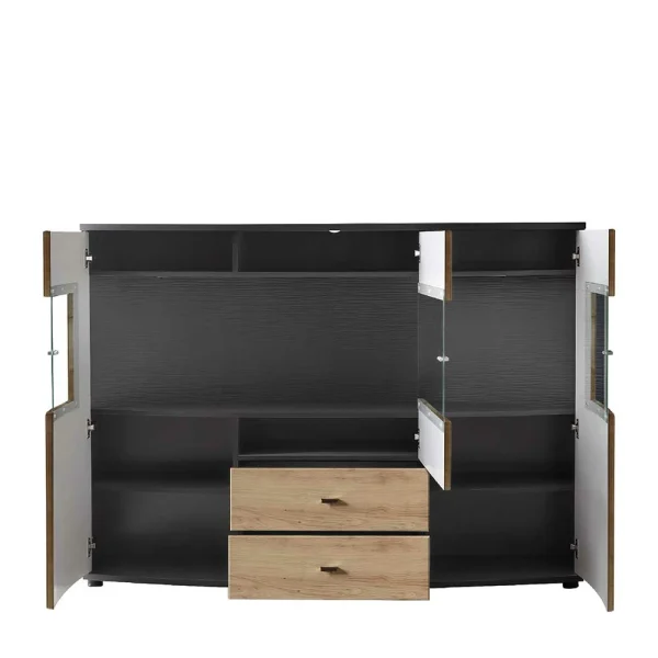 Design Sideboard Mit Glaseinsatz – Lyneka 7