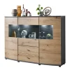 Design Sideboard Mit Glaseinsatz – Lyneka 22