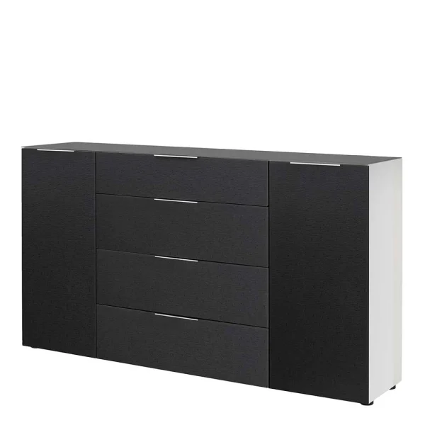Design Sideboard Mit Glasfront Anthrazit – Eloreen 1