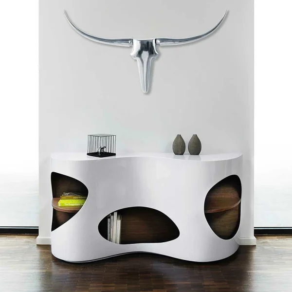 Design Sideboard Regal In Weiß Hochglanz – Scarula 3
