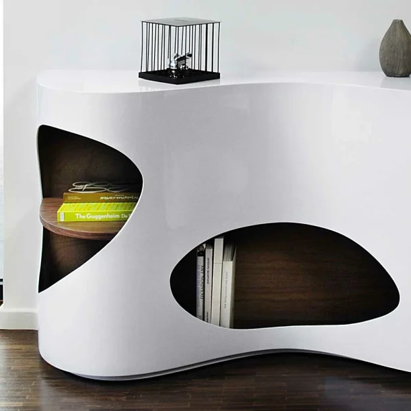 Design Sideboard Regal In Weiß Hochglanz – Scarula 5