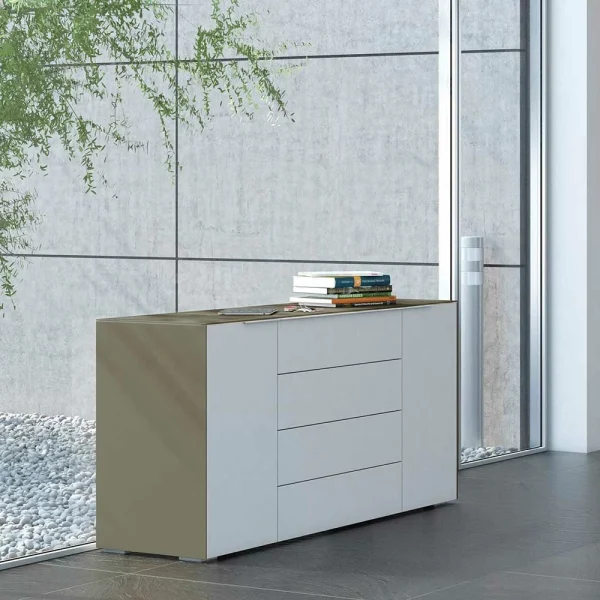 Design Sideboard Flavur In Weiß Beige 3
