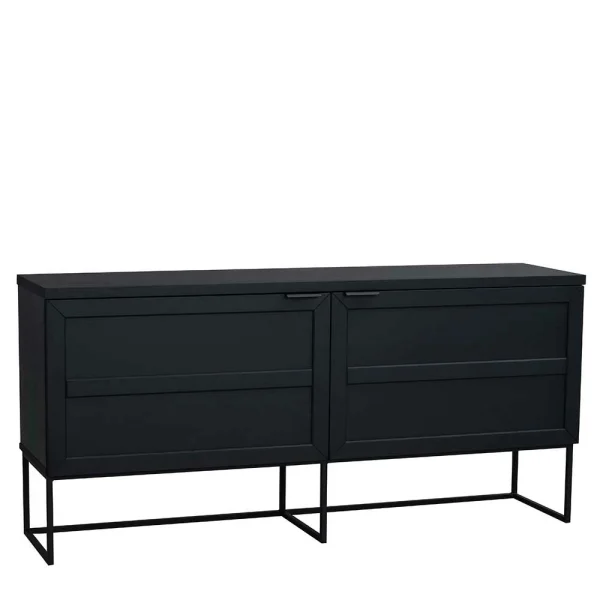 Design Türen Kommode In Eiche Schwarz – Meciva 1