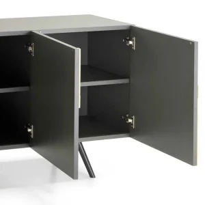 Dunkelgraue Esszimmer Kommode Mit Furnier – Dioba 13