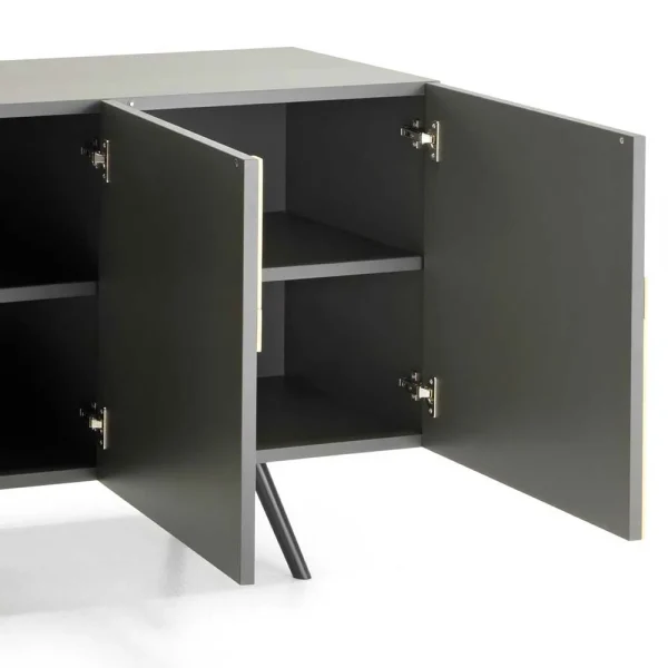 Dunkelgraue Esszimmer Kommode Mit Furnier – Dioba 5