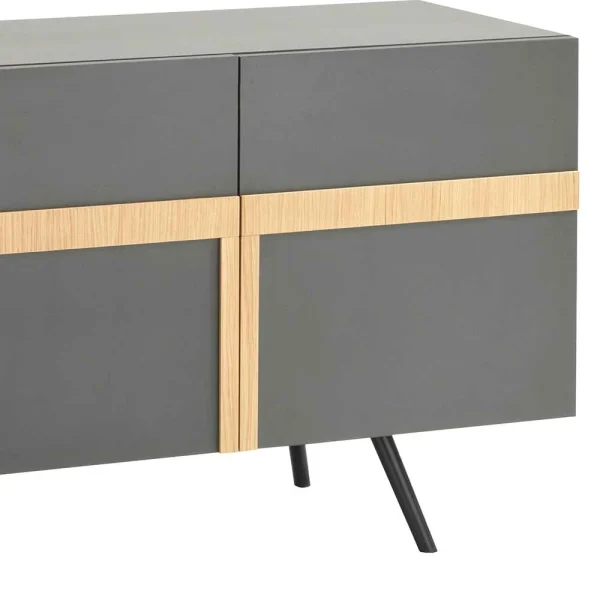 Dunkelgraue Esszimmer Kommode Mit Furnier – Dioba 6
