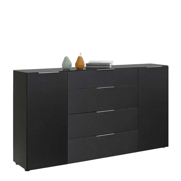 Dunkles Sideboard In Anthrazit Glasfront – Matimil 3