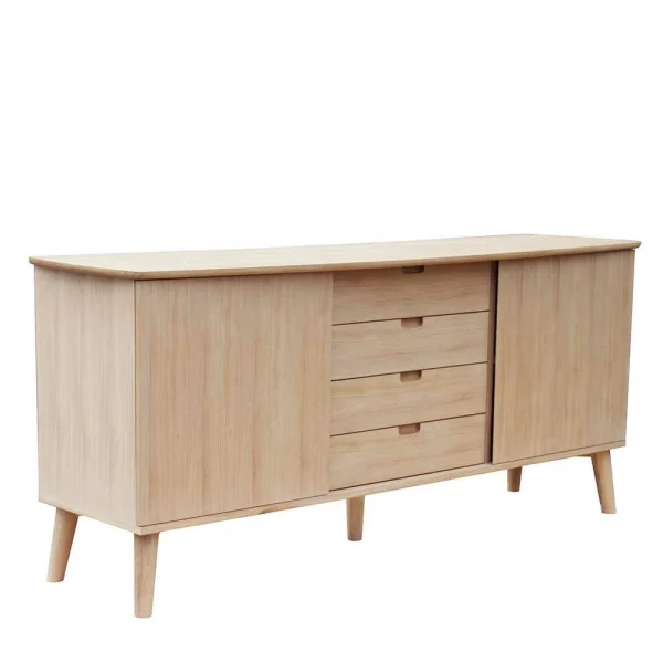 Eiche Bianco Sideboard Mit Schiebetüren – Saimoon 3
