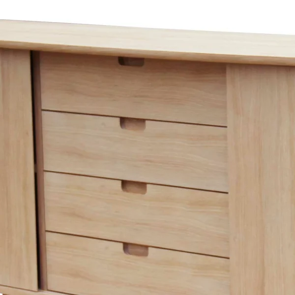 Eiche Bianco Sideboard Mit Schiebetüren – Saimoon 5
