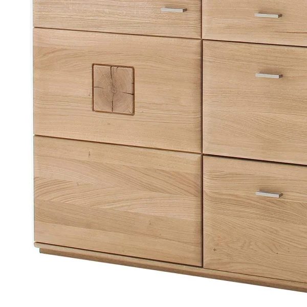Eiche Bianco Sideboard Teilmassiv Pontros 2-türig 6