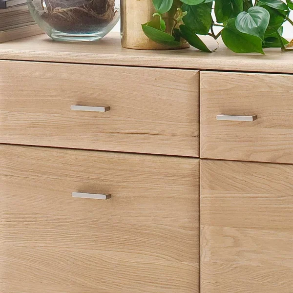 Eiche Bianco Sideboard Teilmassiv Pontros 2-türig 7