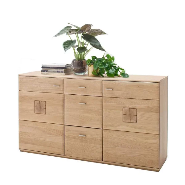 Eiche Bianco Sideboard Teilmassiv Pontros 2-türig 1
