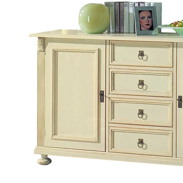 Esszimmer Sideboard Manoz In Antikweiß Lackiert 4