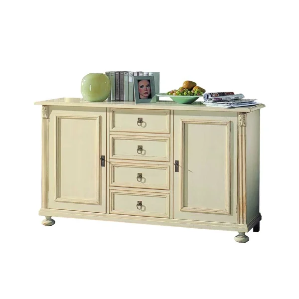 Esszimmer Sideboard Manoz In Antikweiß Lackiert 1