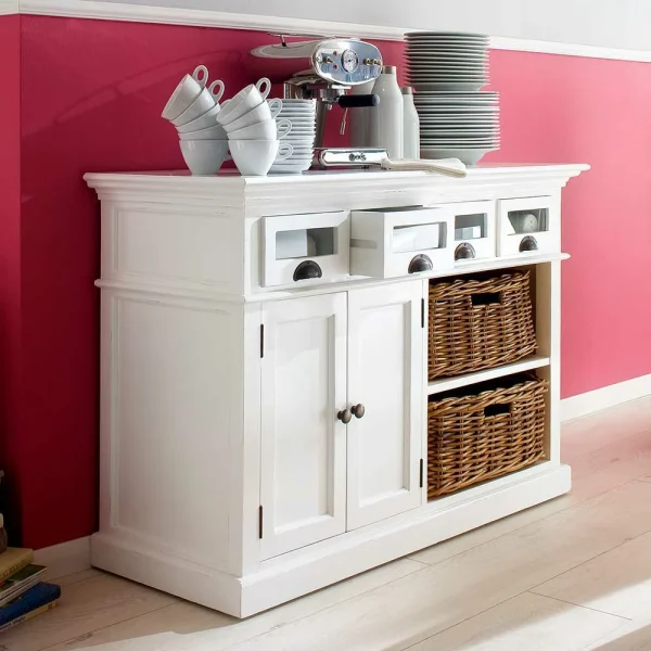 Funktionelles Sideboard Landhaus Venzeno In Weiß 3