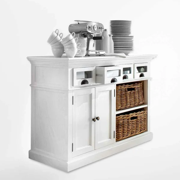 Funktionelles Sideboard Landhaus Venzeno In Weiß 4